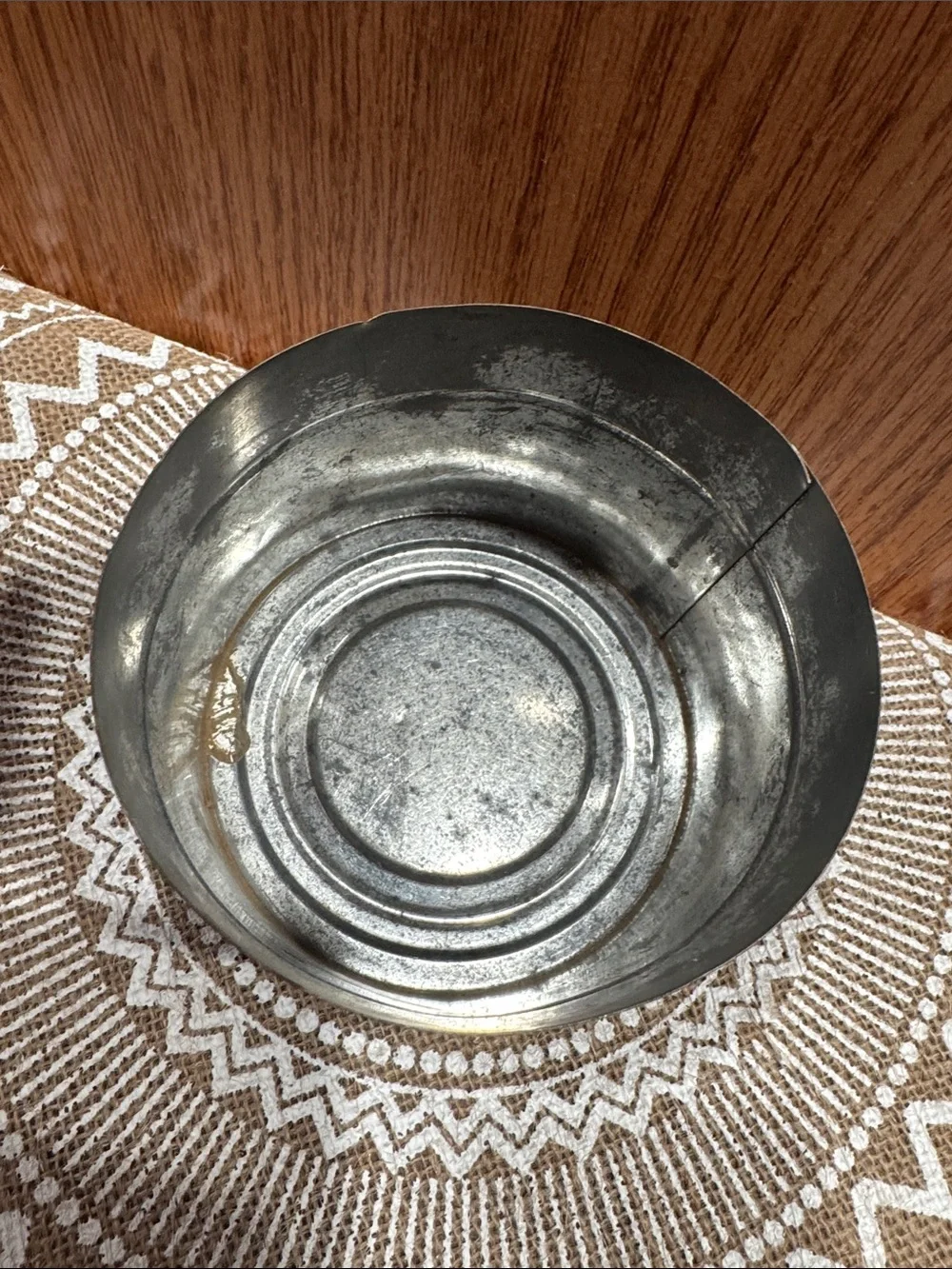 Vintage Round Metal Storage Tin for decor, display, upcycle, small item storage
